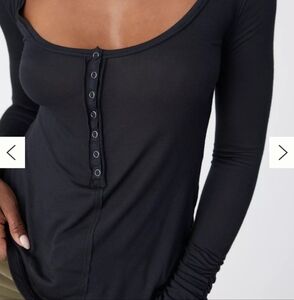 Anthropologie Pilcro Scoop Neck Henley